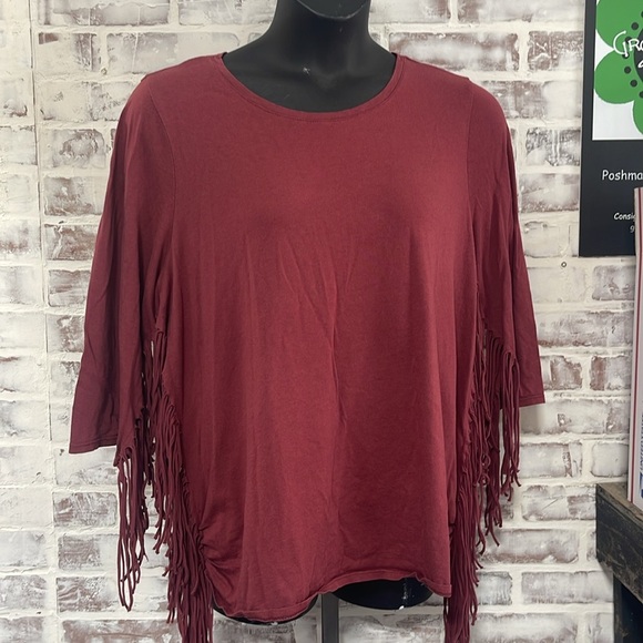 Cha cha vente fringe blouse 2X - Picture 1 of 6